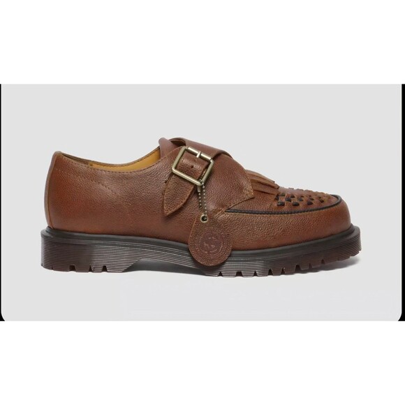 New Dr. Martens  Leather Buckle RAMSEY MONK KLT Creepers Whiskey Men’s Size 13 main image 6